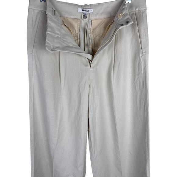 Madewell Slouchy Stretch Drapey Twill Trousers in‎ Stone Size 4 - Picture 10 of 11